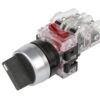 MRS-R2A1 Selector en aluminio 2 posiciones sostenido 22mm 1NA+1NC Hanyoung Nux